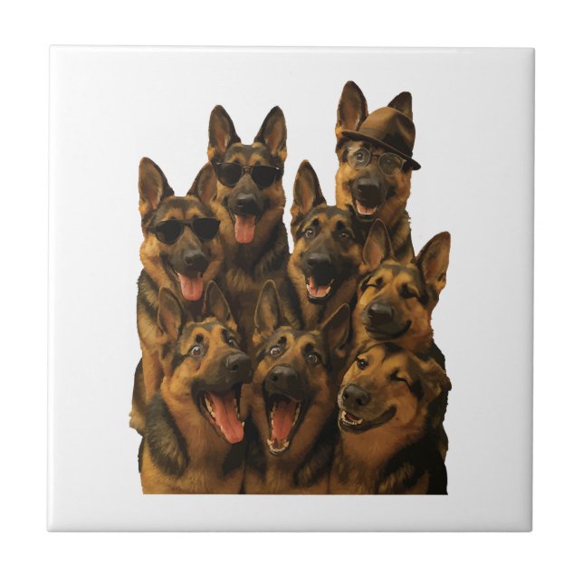German Shepherd Tile (Front)