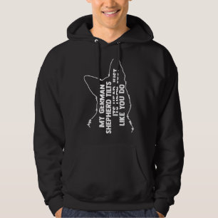 German Shepherd Tilt Head Dog Cute Alsatian Hoodie
