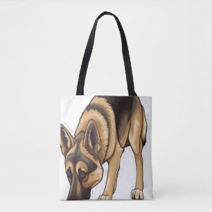 German Shepherd Tracking  Tote Bag