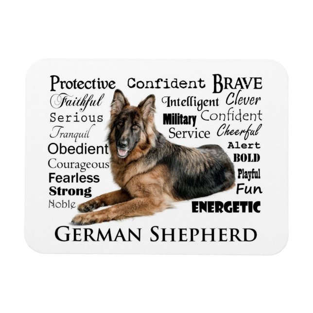 German Shepherd Traits Magnet (Horizontal)