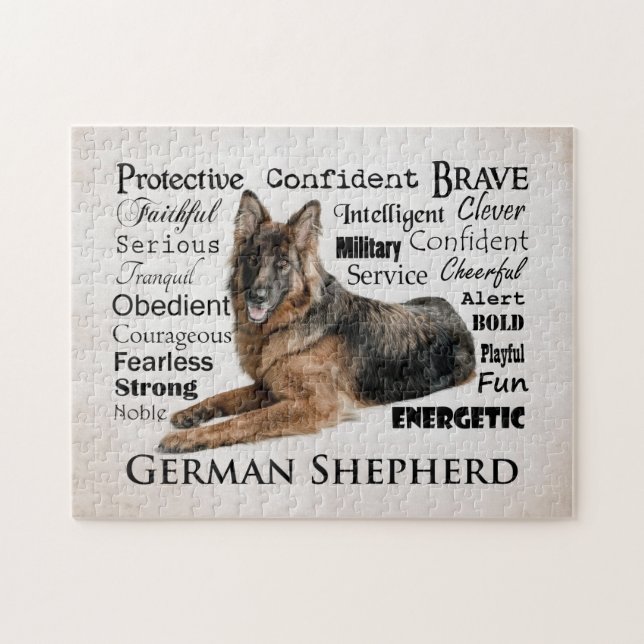 German Shepherd Traits Puzzle (Horizontal)