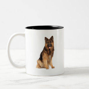 German Shepherd,tumbler wrap straight design, dog Two-Tone Coffee Mug