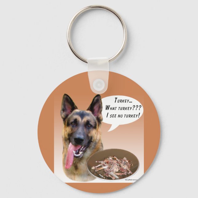 German Shepherd Turkey Key Ring (Front)