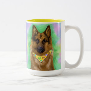 GERMAN SHEPHERD Two-Tone COFFEE MUG