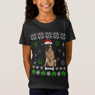 German Shepherd Ugly Christmas-German Shepherd Dog T-Shirt