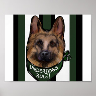 German Shepherd Underdog Poster