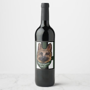 German Shepherd Underdog Wine Label
