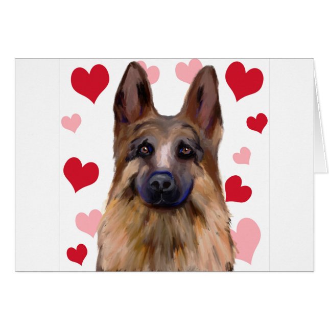 German Shepherd Valentine (Front Horizontal)