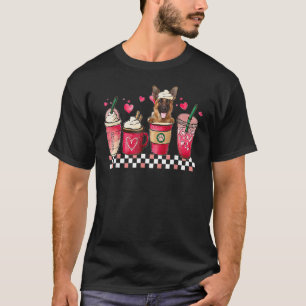 German Shepherd Valentine Coffee  Heart Women T-Shirt