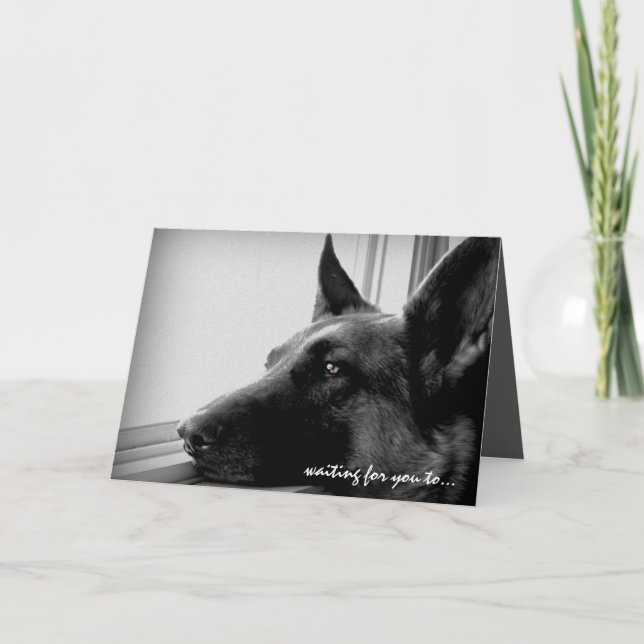 German Shepherd Valentine's Day Card (Front)
