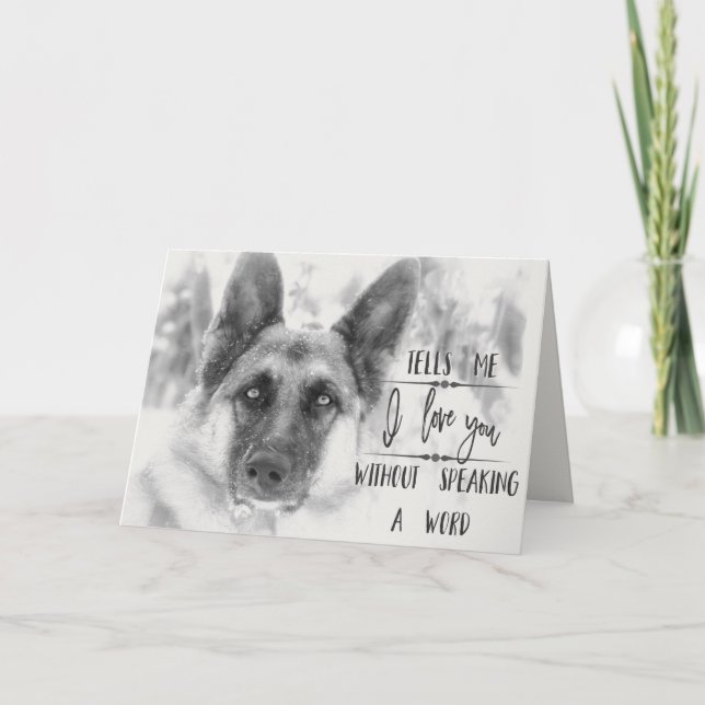 German Shepherd Valentine's Day Card (Front)