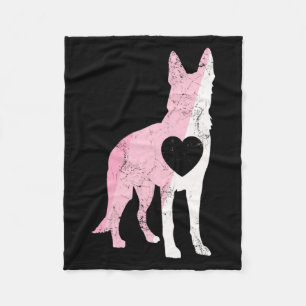 German Shepherd Valentines Day Cud Love Dog  Fleece Blanket