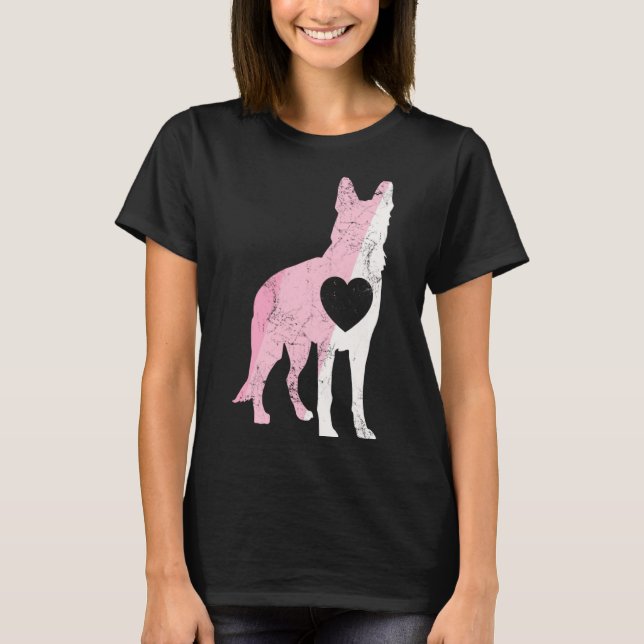 German Shepherd Valentines Day Cud Love Dog  T-Shirt (Front)
