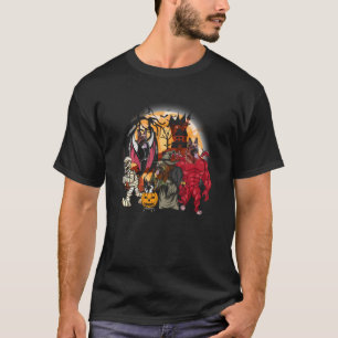 German Shepherd Vampire Mummy Evil Witch Halloween T-Shirt