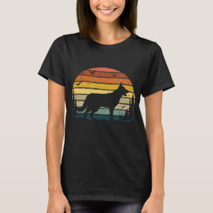 German Shepherd Vintage Retro Mum Dad Dog Pet Love T-Shirt