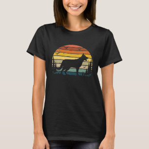 German Shepherd Vintage Retro Mum Dad Dog Pet T-Shirt