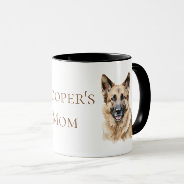 German Shepherd Watercolor  Mug (Front Right)