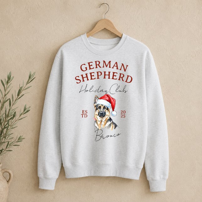 German Shepherd Winter Holiday Club  Sweatshirt (German Shepherd Winter Holiday Club Sweatshirt)