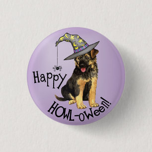German Shepherd Witch 3 Cm Round Badge
