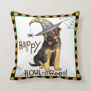 German Shepherd Witch Cushion
