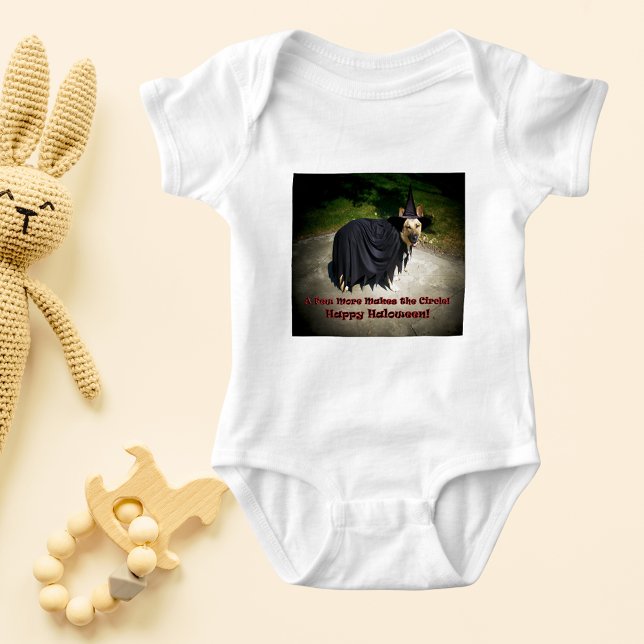 German Shepherd Witch Dog Baby Bodysuit (German Shepherd Witch Dog Baby Bodysuit)