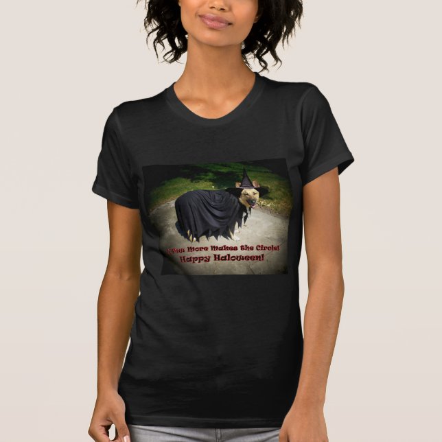 German Shepherd Witch Dog T-Shirt (Front)