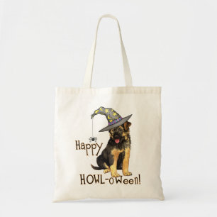 German Shepherd Witch Tote Bag