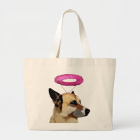 German Shepherd With Pink Halo
