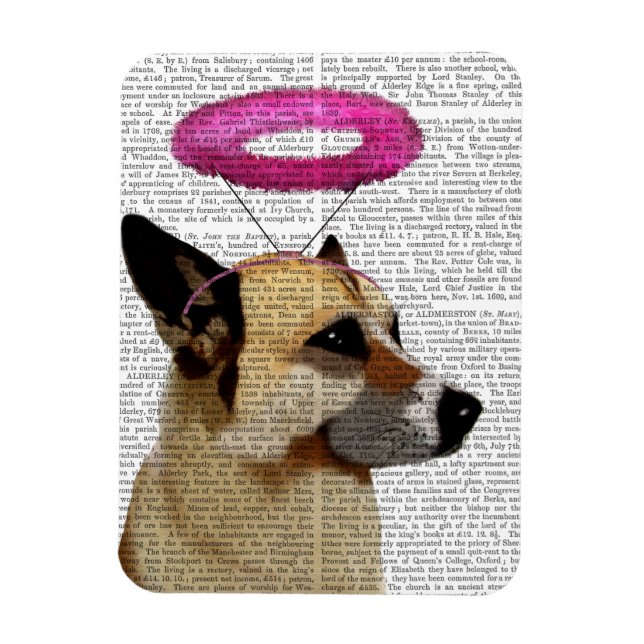 German Shepherd With Pink Halo Magnet (Vertical)