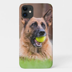 German Shepherd With Tennis Ball Case-Mate iPhone Case