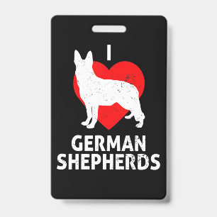 German Shepherd Wolf Dog ID Badge