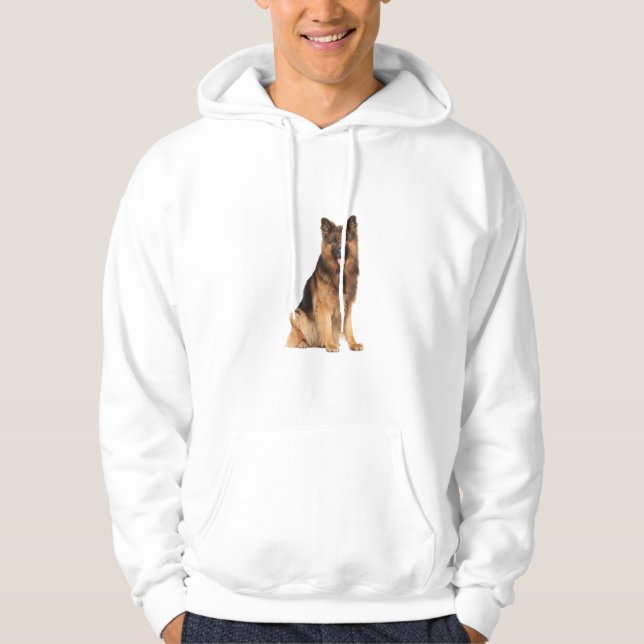 German Shepherd, wrap straight  design, dog lover, Hoodie (Front)