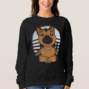 German Shepherd yoga meditation meditate Funny dog Sweatshirt