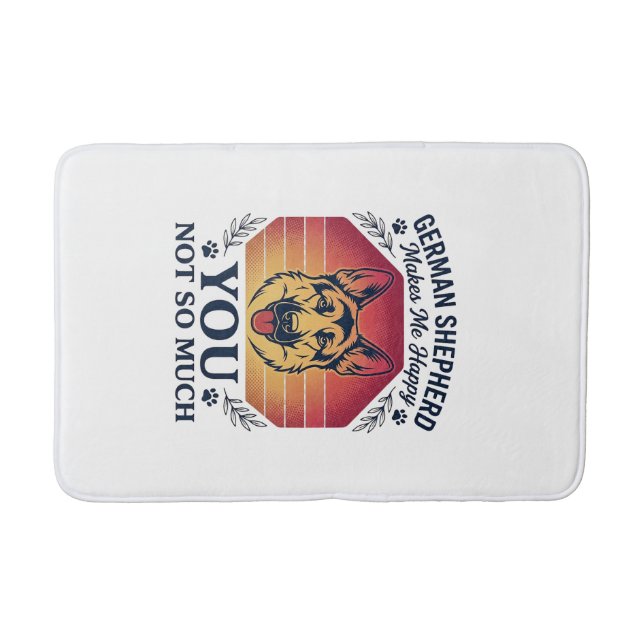 German Shepherd You Dog Retro Sunset Paws_1 Bath Mat (Front)