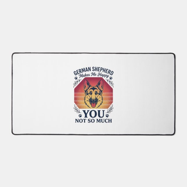 German Shepherd You Dog Retro Sunset Paws_1 Desk Mat (Front)