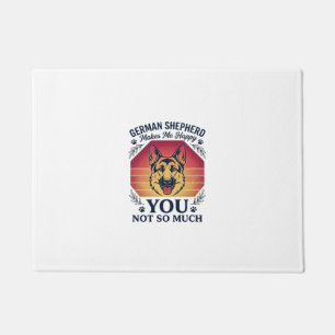 German Shepherd You Dog Retro Sunset Paws_1 Doormat