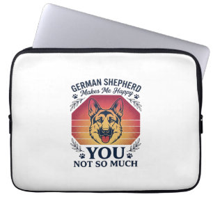 German Shepherd You Dog Retro Sunset Paws_1 Laptop Sleeve