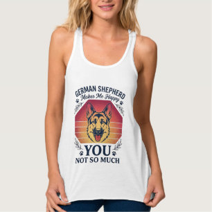 German Shepherd You Dog Retro Sunset Paws_1 Singlet