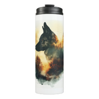 German Shepherds as Ghostly Guides Thermal Tumbler