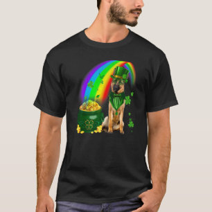 German Shepherds Leprechauns Shamrock Clover Patri T-Shirt