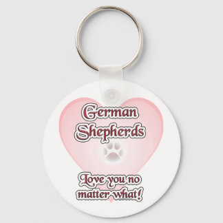German Shepherds Love You No Matter What Keychain