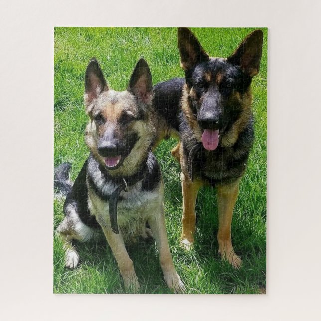 GERMAN SHEPHERD'S MALE AND FEMALE  JIGSAW PUZZLE (Vertical)