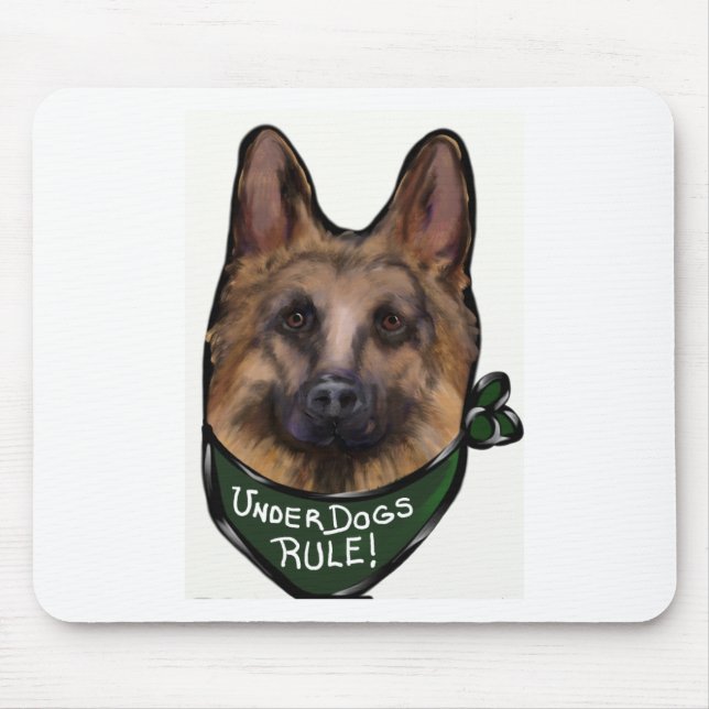German Shepherds Underdog Mouse Pad (Front)