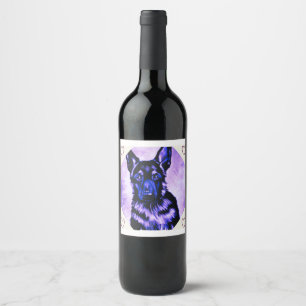 German Sheppard Love Wine Label