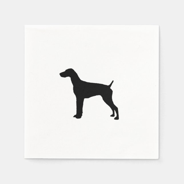 German Short-Haired Pointer Silhouette Love Dogs Napkin (Front)