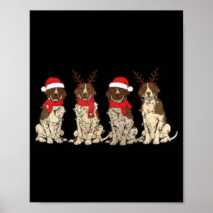 German Shorthair Inter Christmas Gsp Mom Dad Poster