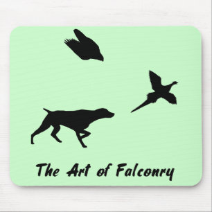 German Shorthair Pointer and Falconry Mousepad
