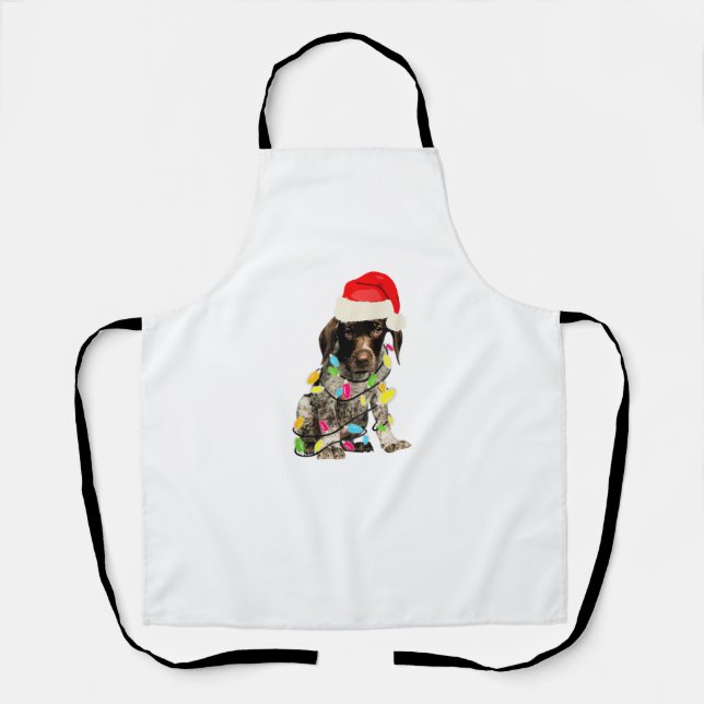 German Shorthair Pointer Christmas Design  Apron (Front)