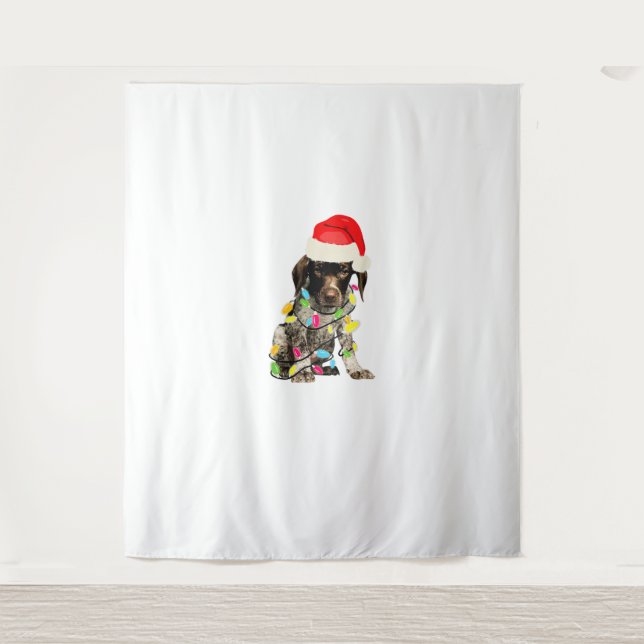 German Shorthair Pointer Christmas Design  Tapestry (Front)