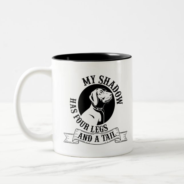 German Shorthair Pointer Cute GSP Gift Two-Tone Coffee Mug (Left)